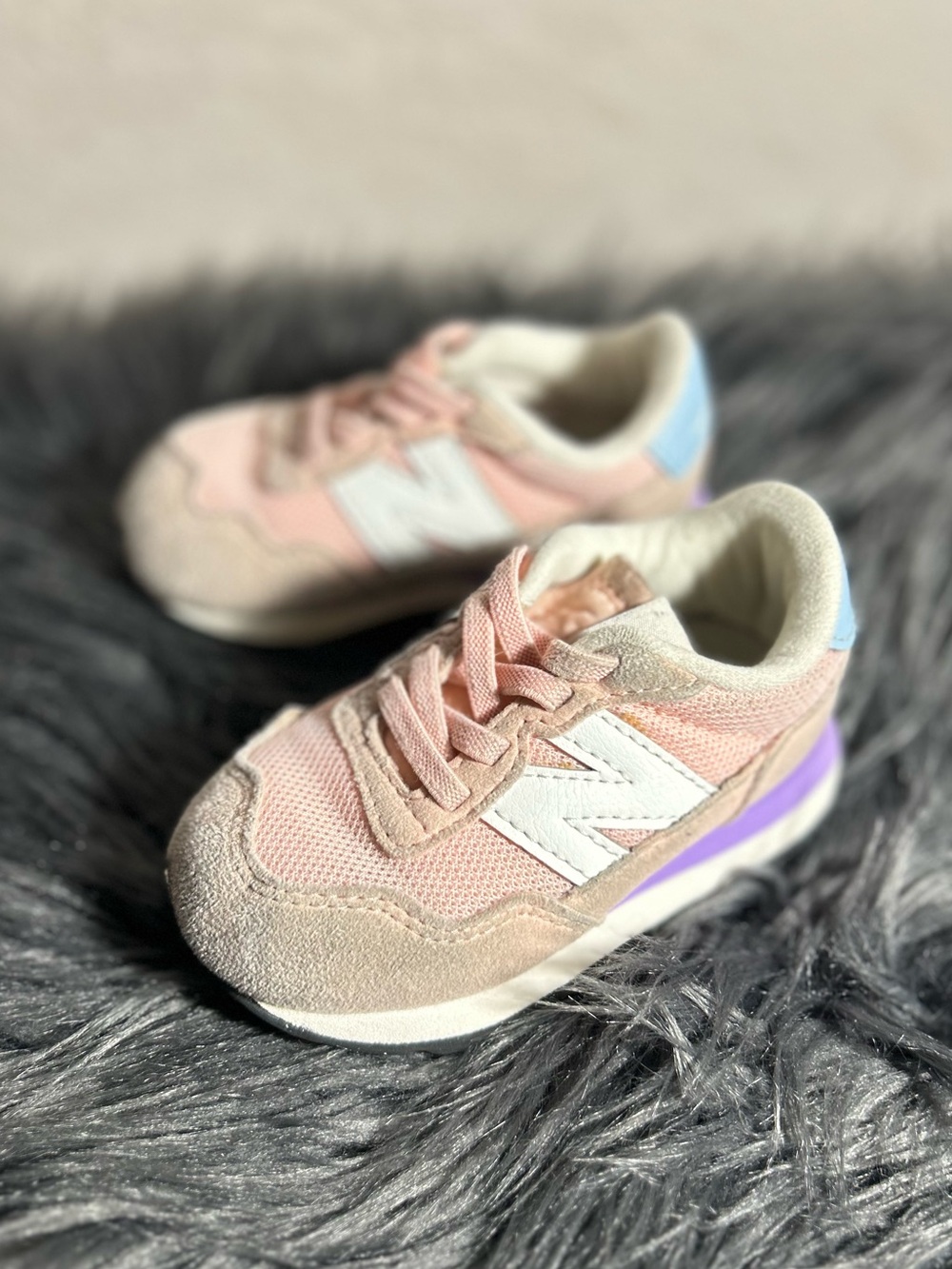 New Balance Toddlers' 237 Sneaker Pink Mesh Casual Sneakers Size 6 - Picture 5 of 11